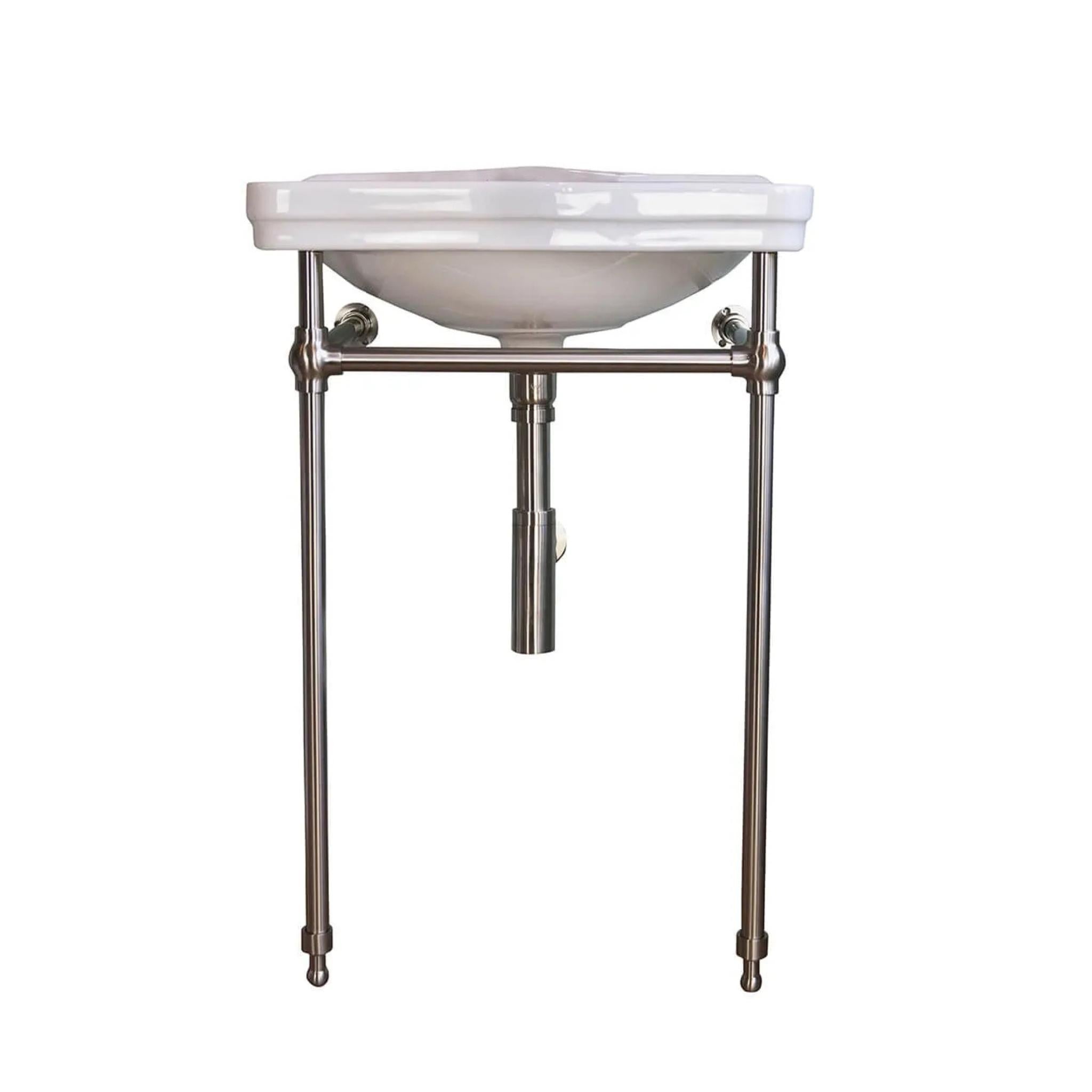 TURNER HASTINGS CLAREMONT NUOVO BASIN STAND BRUSHED NICKEL 580MM