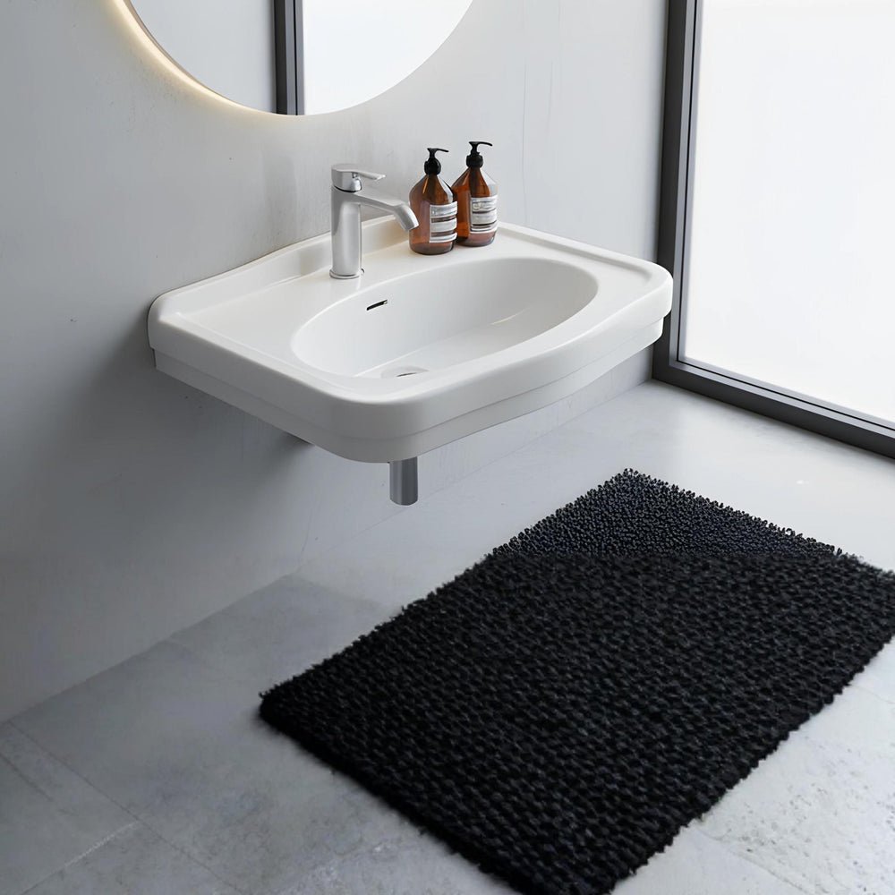 TURNER HASTINGS CLAREMONT WALL HUNG BASIN GLOSS WHITE 580MM