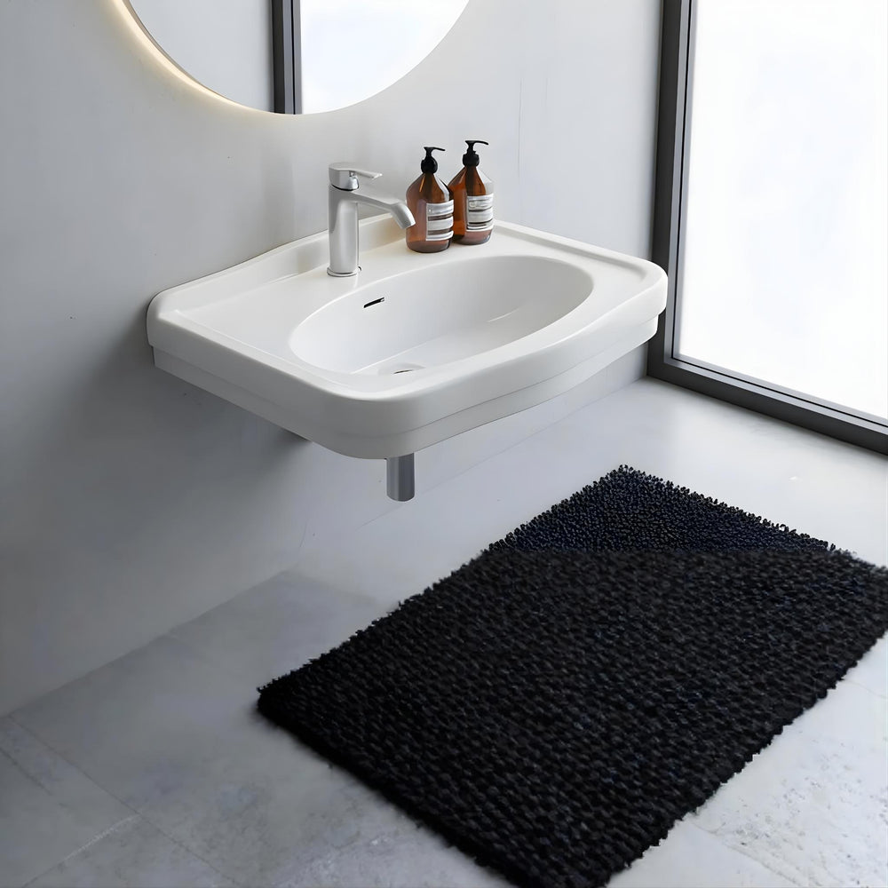 TURNER HASTINGS CLAREMONT WALL HUNG BASIN GLOSS WHITE 680MM