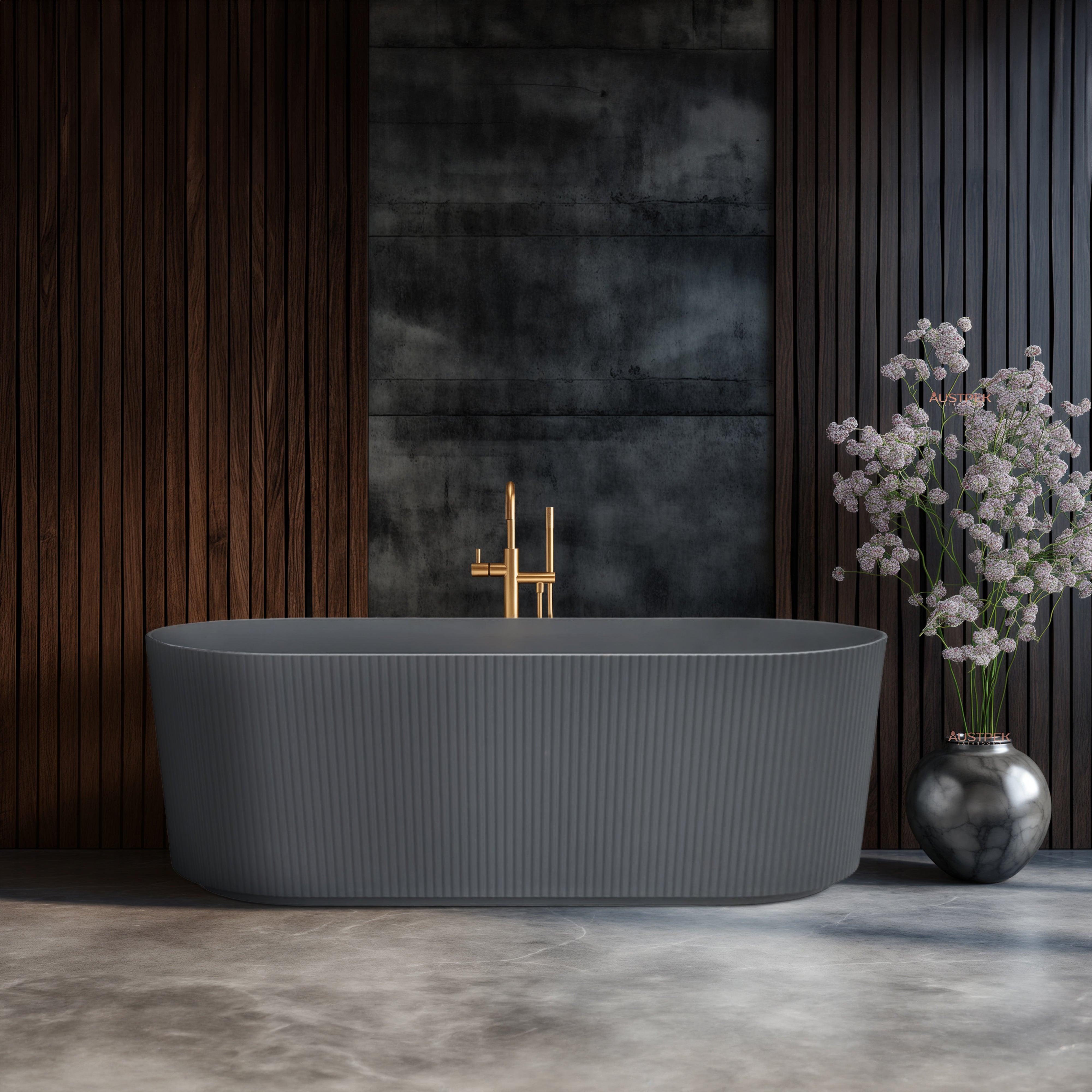 LINSOL CLEO FREESTANDING BATHTUB GREY BLUE (AVAILABLE IN 1500MM AND 1700MM)