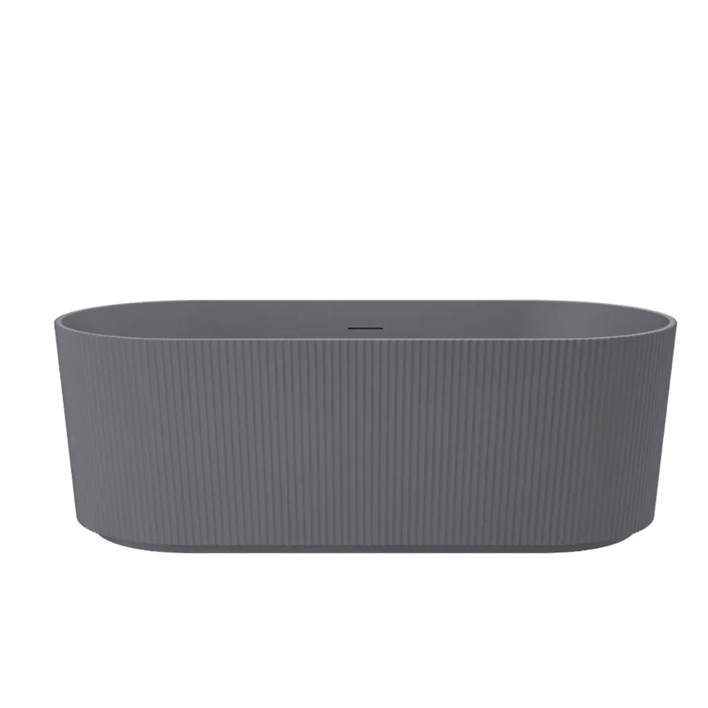 Linsol Cleo Freestanding Bath with Overflow Grey Blue 1700mm