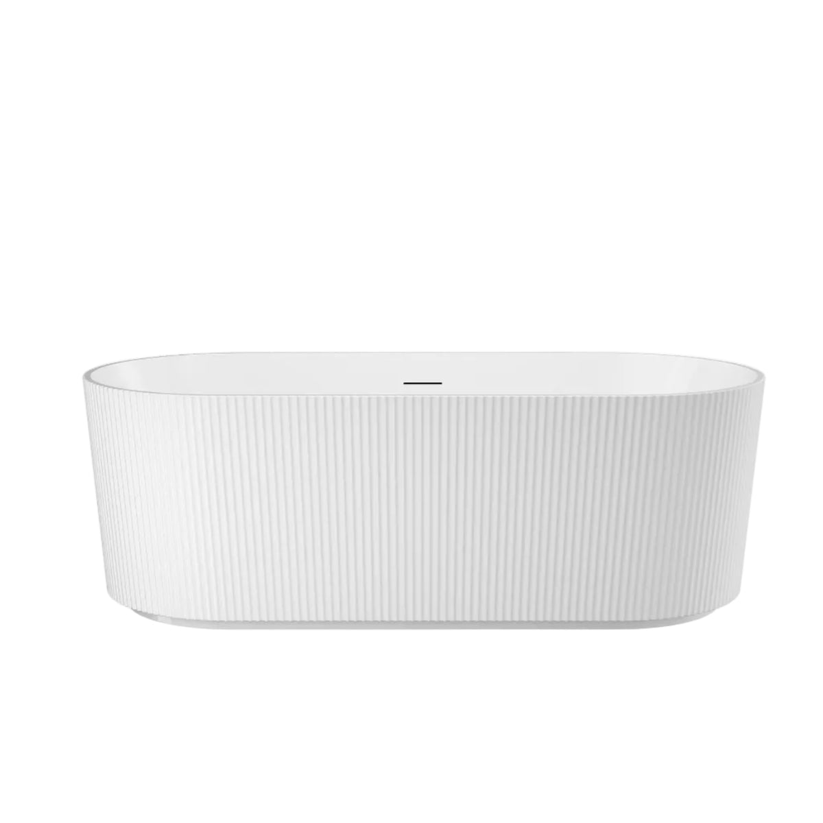 Linsol Cleo Freestanding Bath with Overflow Matte White 1700mm