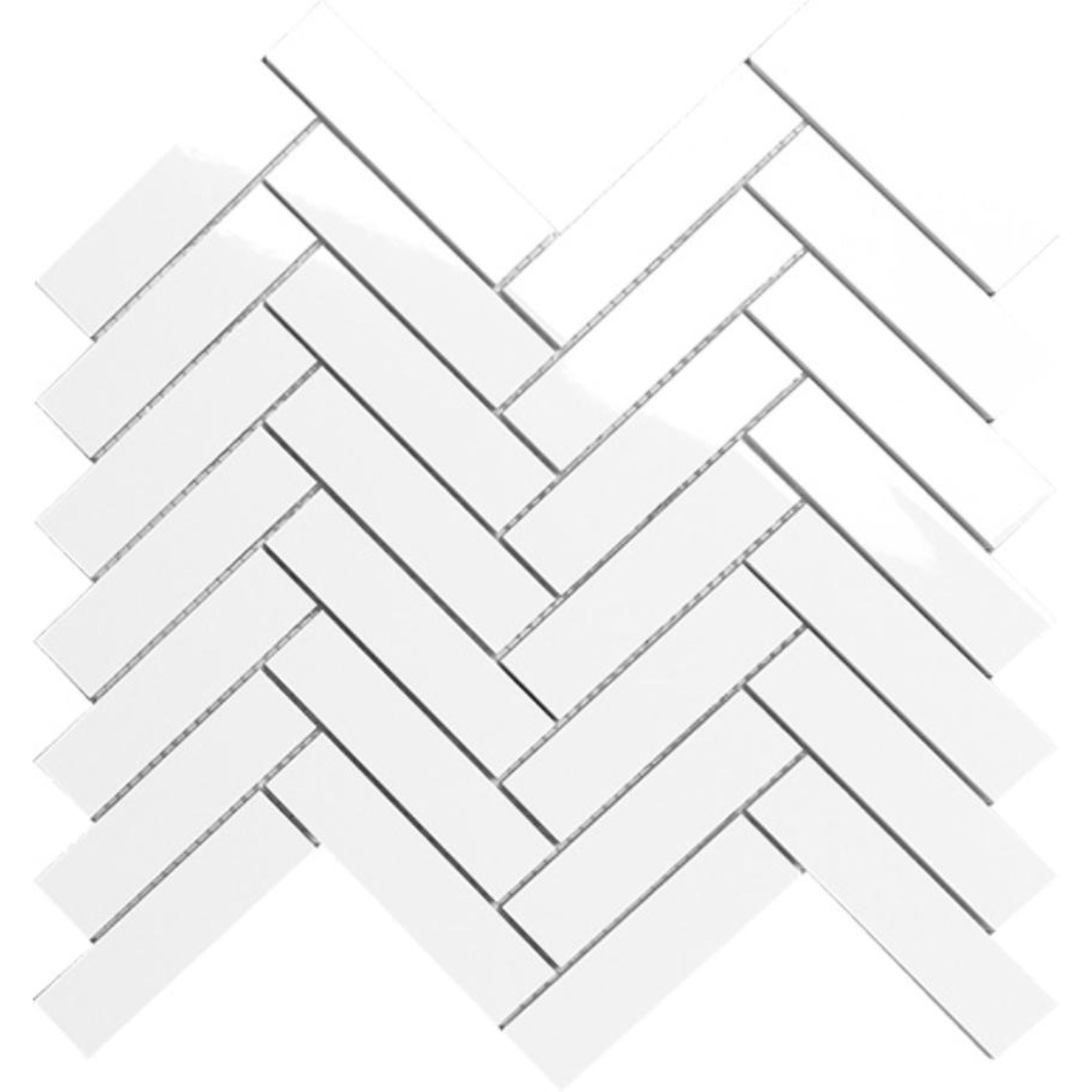 EVERSTONE POLAR SPACE HERRINGBONE MATTE 290X270MM RECTANGLE MOSAIC TILE