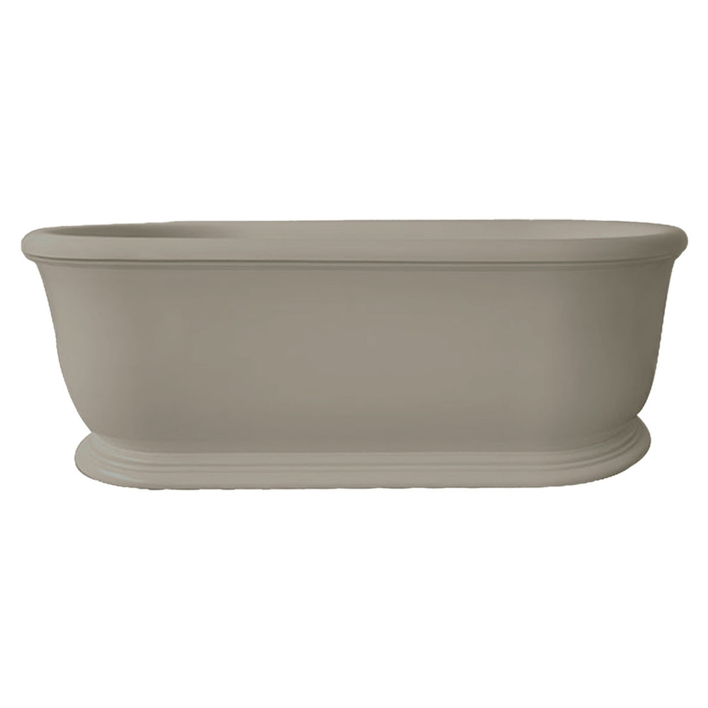 TURNER HASTINGS CAMDEN TITANCAST FREESTANDING OVERFLOW BATHTUB LIGHT FAWN 1800MM