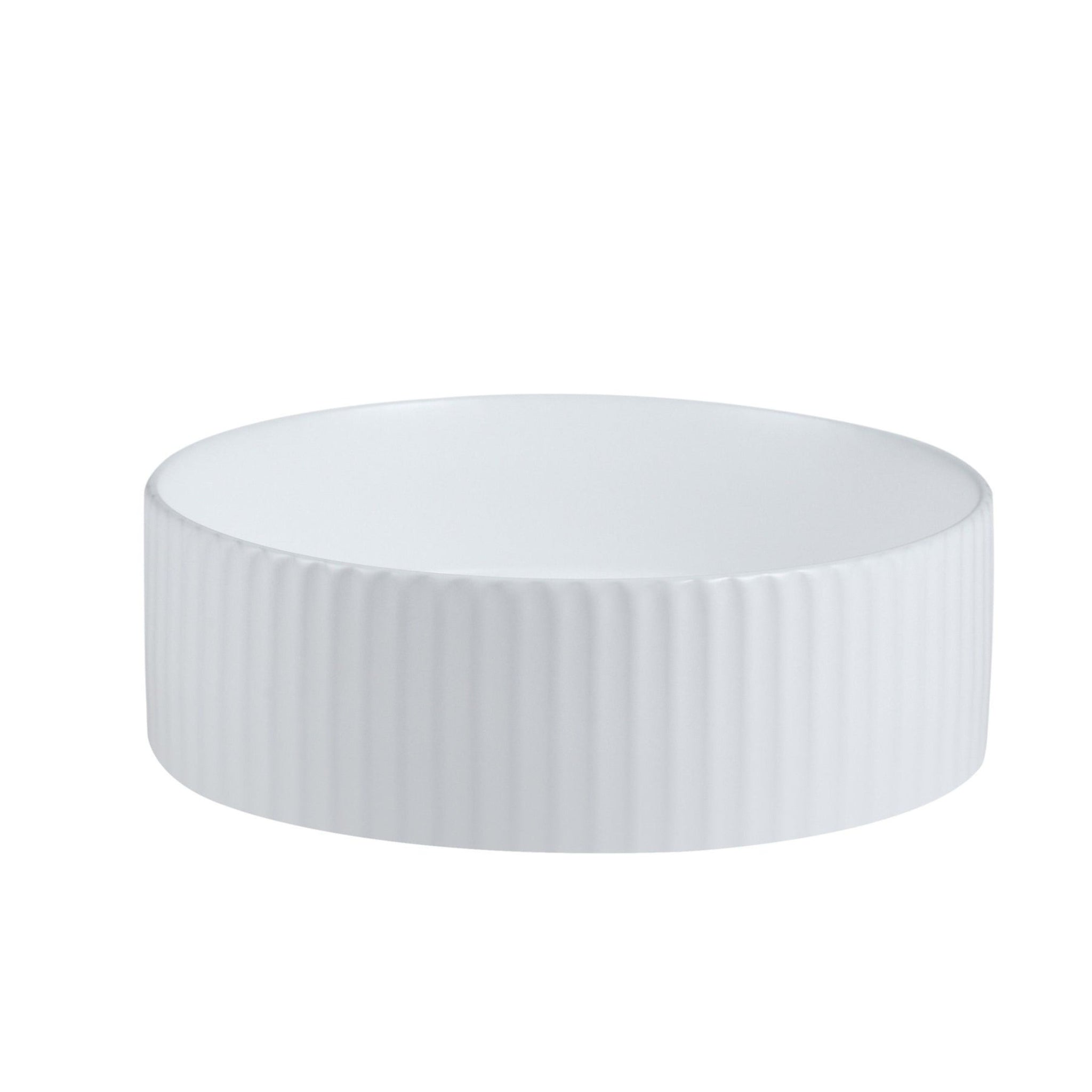 MERCIO CORA FLUTED ROUND ABOVE COUNTER BASIN MATTE WHITE 360MM