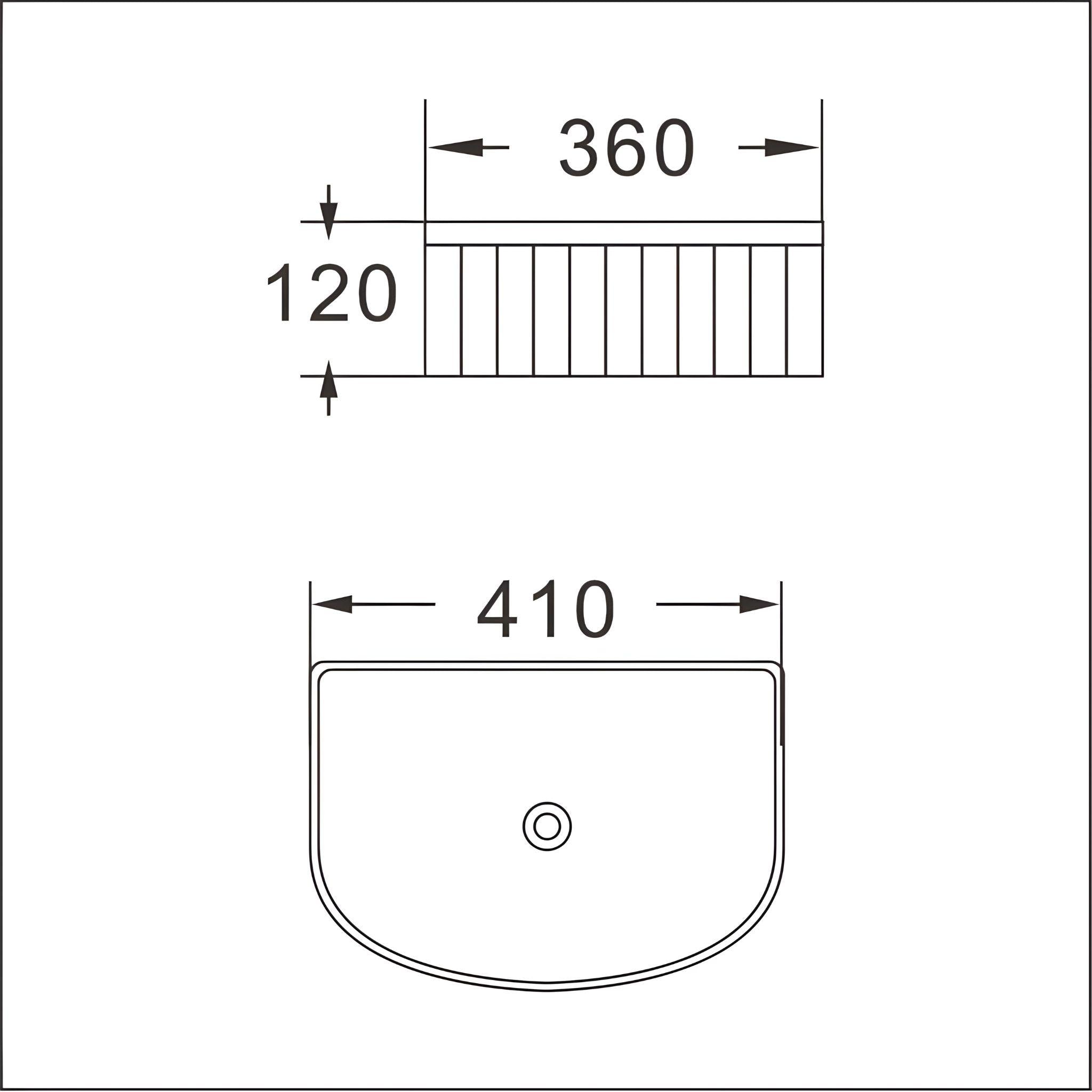 MERCIO CORA FLUTED ARCH ABOVE COUNTER BASIN MATTE BLACK 410MM