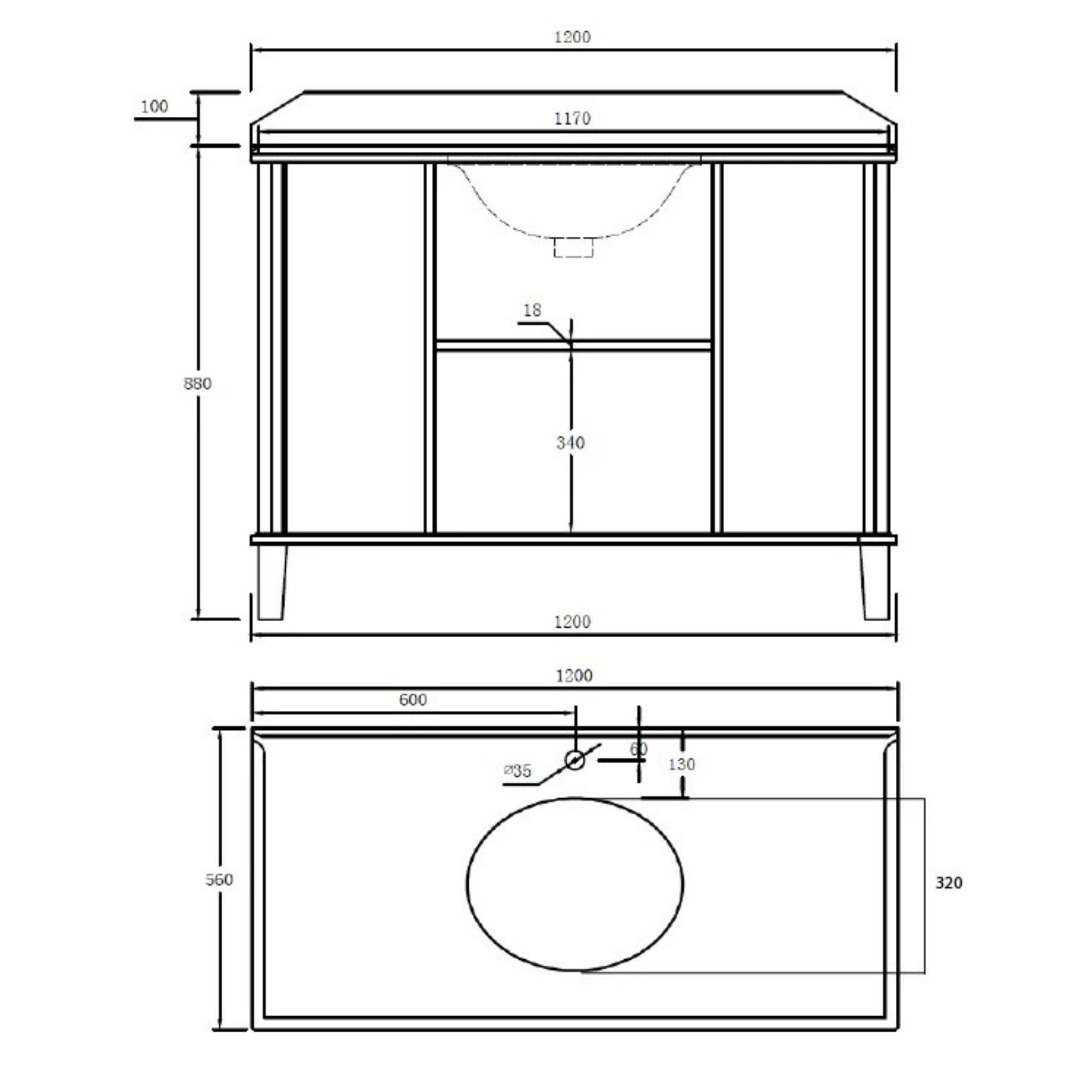 TURNER HASTINGS COVENTRY SATIN WHITE 1200MM SINGLE BOWL FLOOR STANDING VANITY PACKAGE