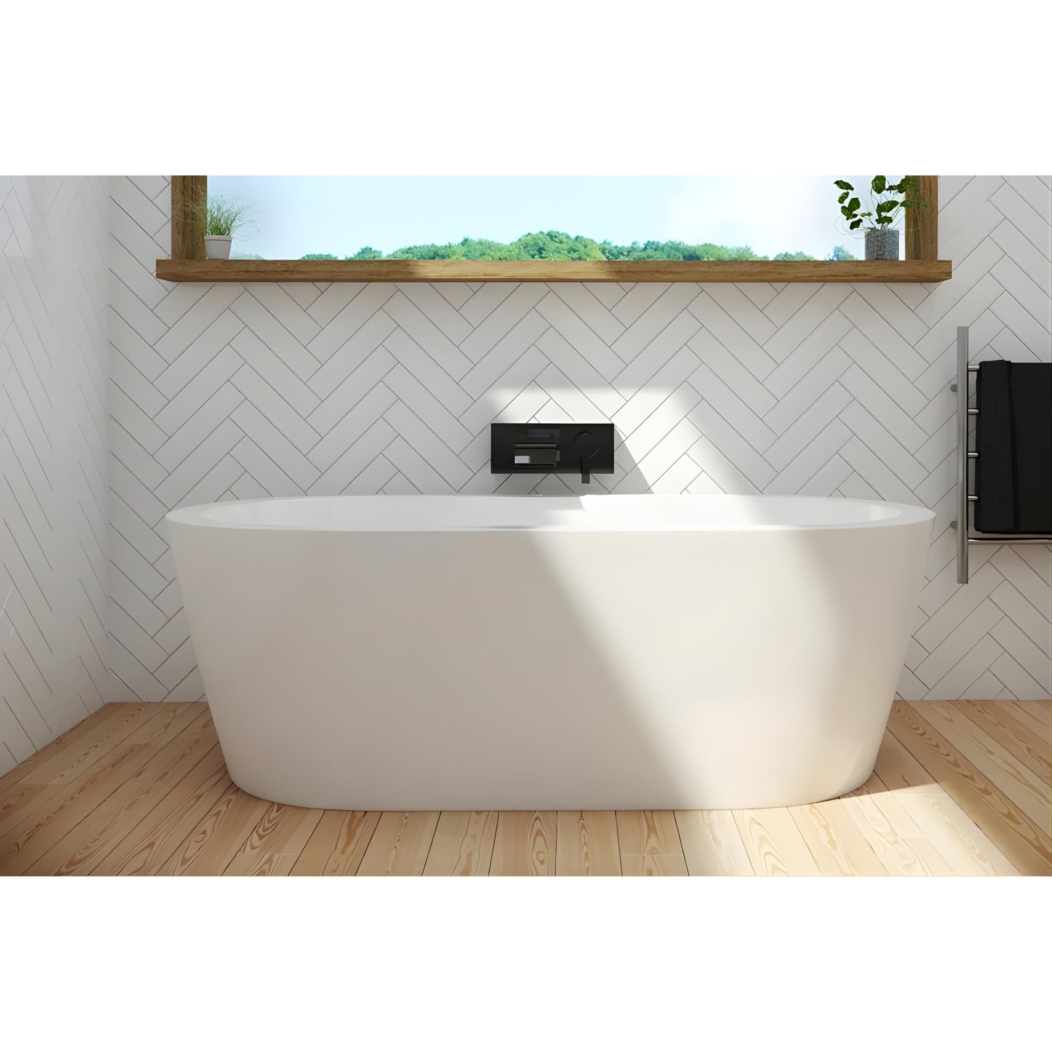 DECINA COOL FREESTANDING BATH GLOSS WHITE (AVAILABLE IN 1500MM AND 1790MM)
