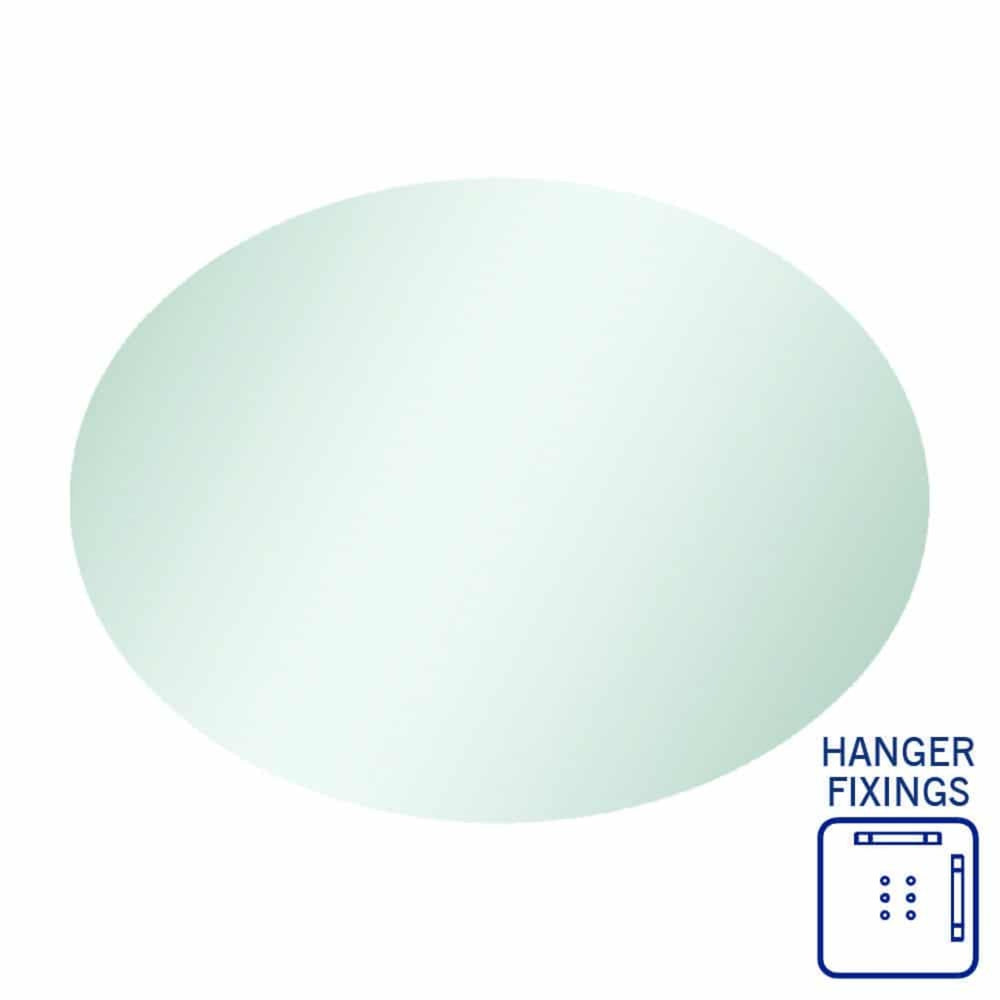 THERMOGROUP ABLAZE OVAL POLISHED EDGE MIRROR 600X800MM