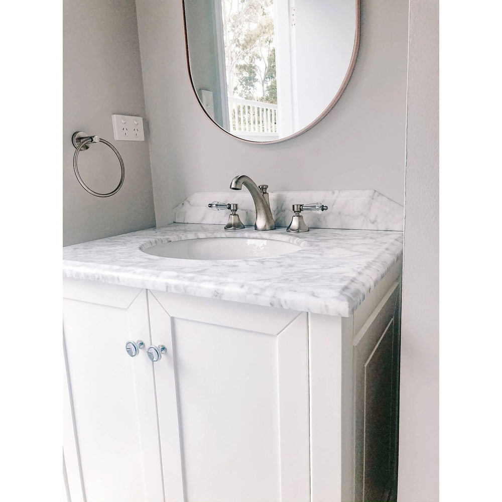 TURNER HASTINGS COVENTRY SATIN WHITE 750MM SINGLE BOWL FLOOR STANDING VANITY PACKAGE