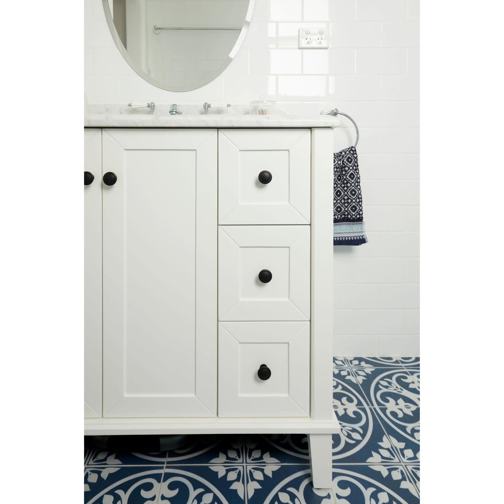 TURNER HASTINGS COVENTRY SATIN WHITE 900MM SINGLE BOWL FLOOR STANDING VANITY PACKAGE