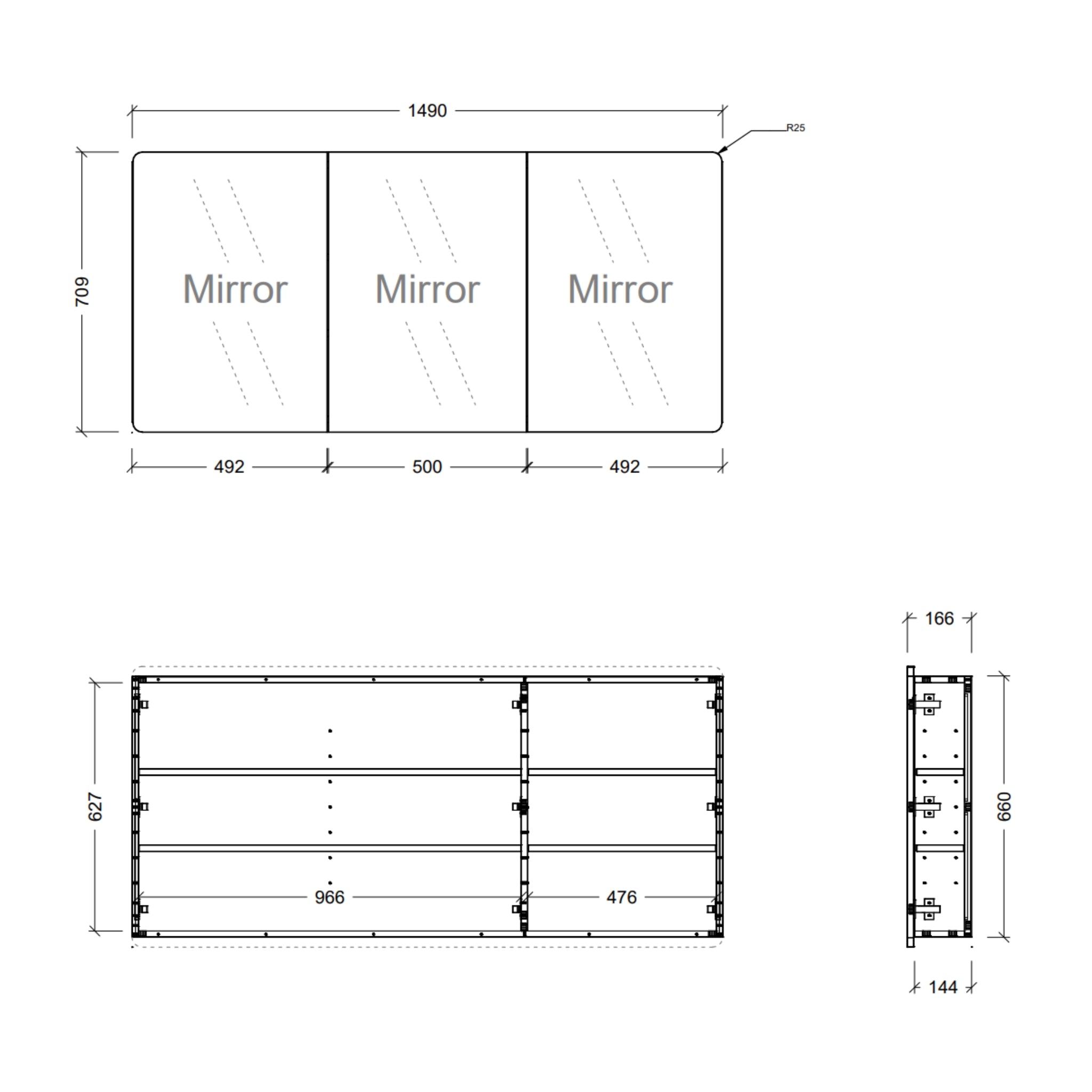 TIMBERLINE COLBY CUSTOM SHAVING CABINET (ALL SIZING)