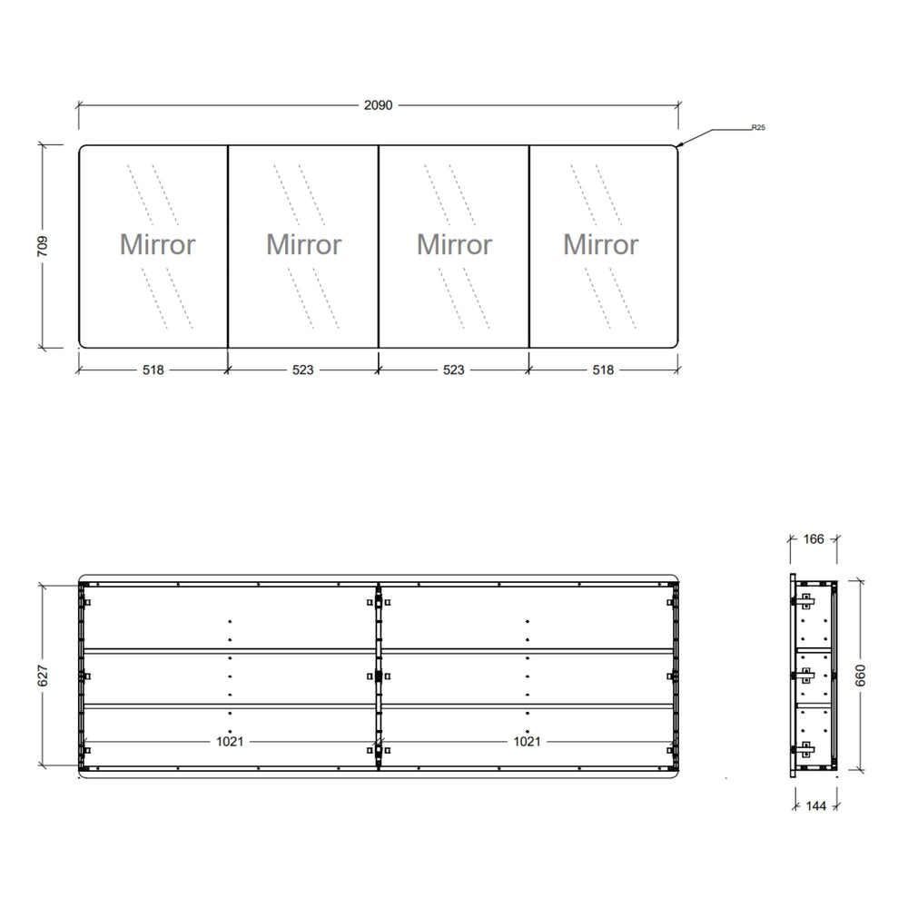 TIMBERLINE COLBY CUSTOM SHAVING CABINET (ALL SIZING)