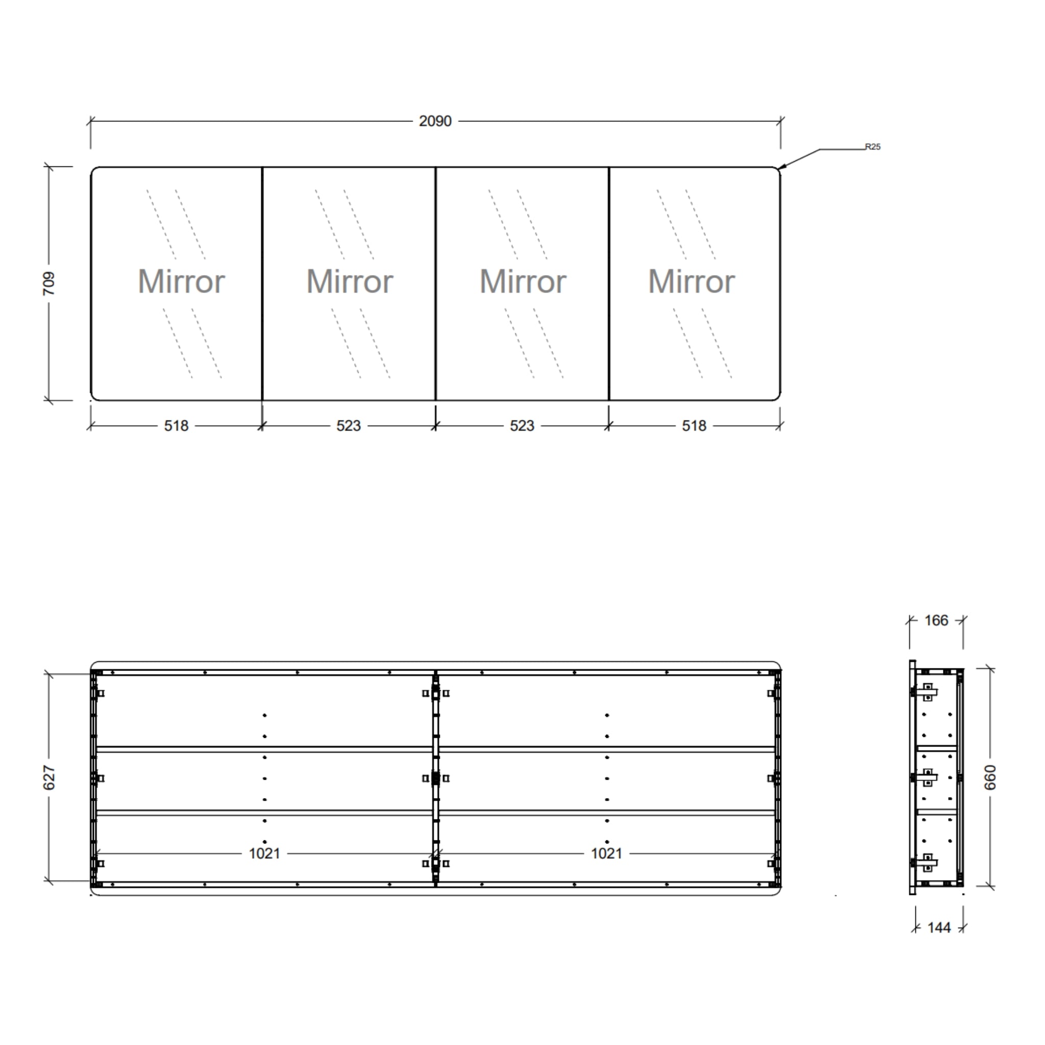 TIMBERLINE COLBY CUSTOM SHAVING CABINET (ALL SIZING)