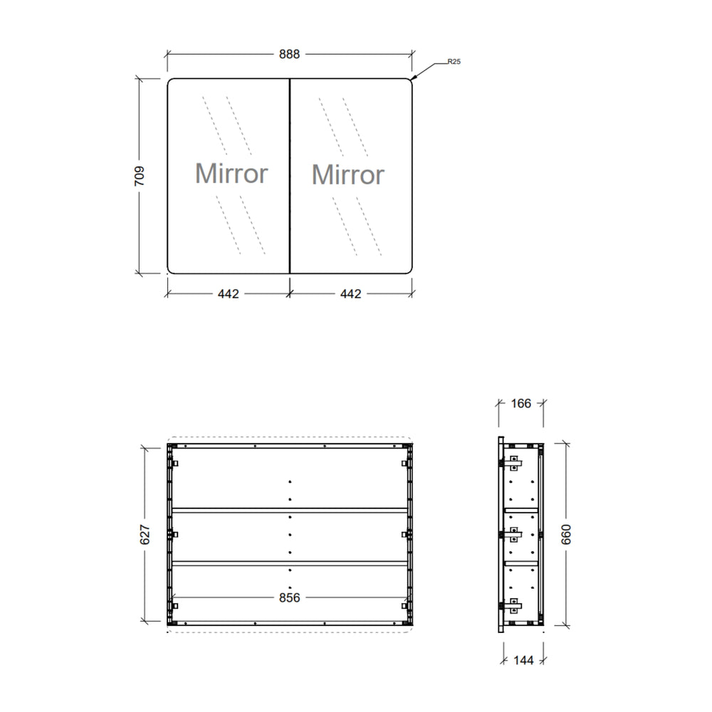 TIMBERLINE COLBY CUSTOM SHAVING CABINET (ALL SIZING)