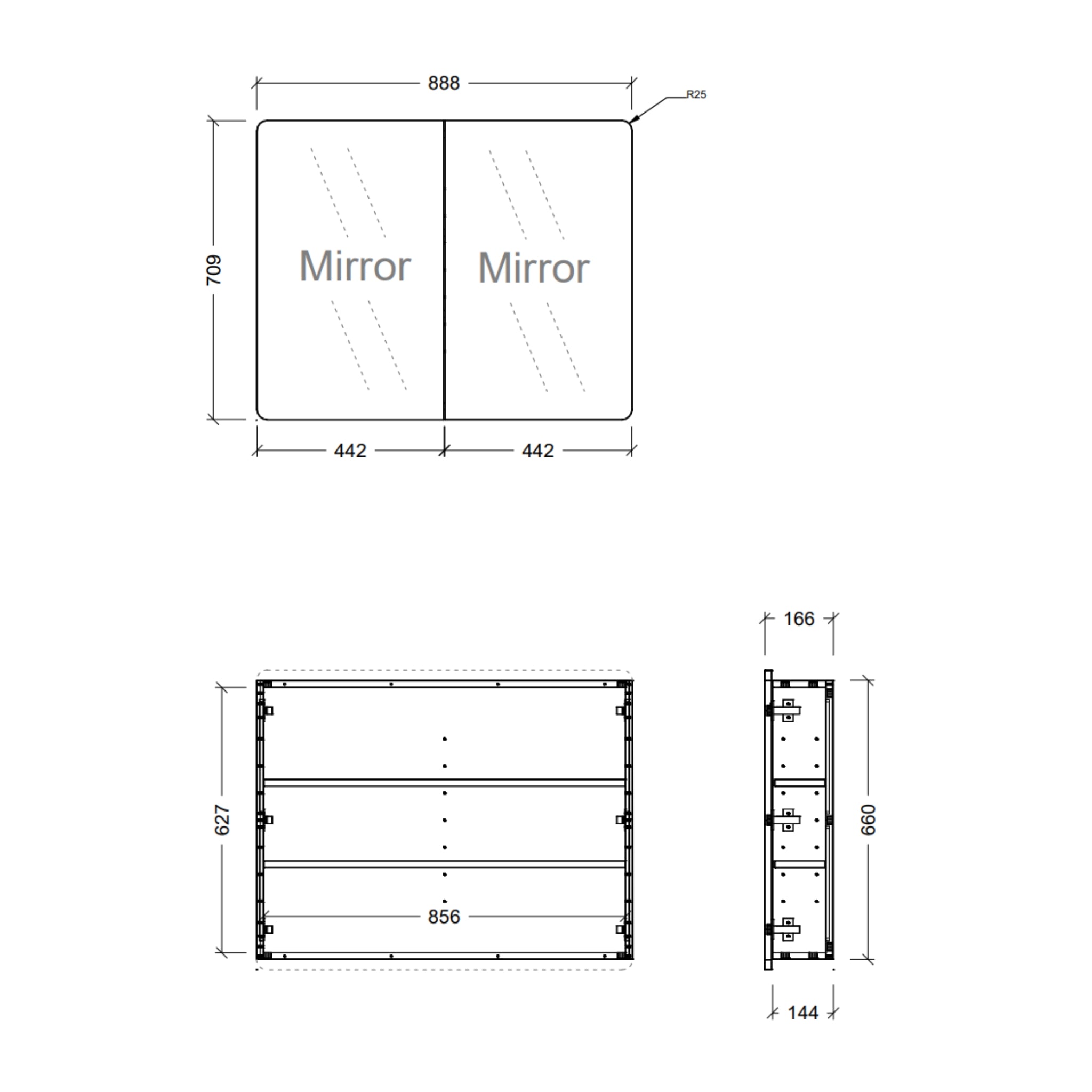 TIMBERLINE COLBY CUSTOM SHAVING CABINET (ALL SIZING)