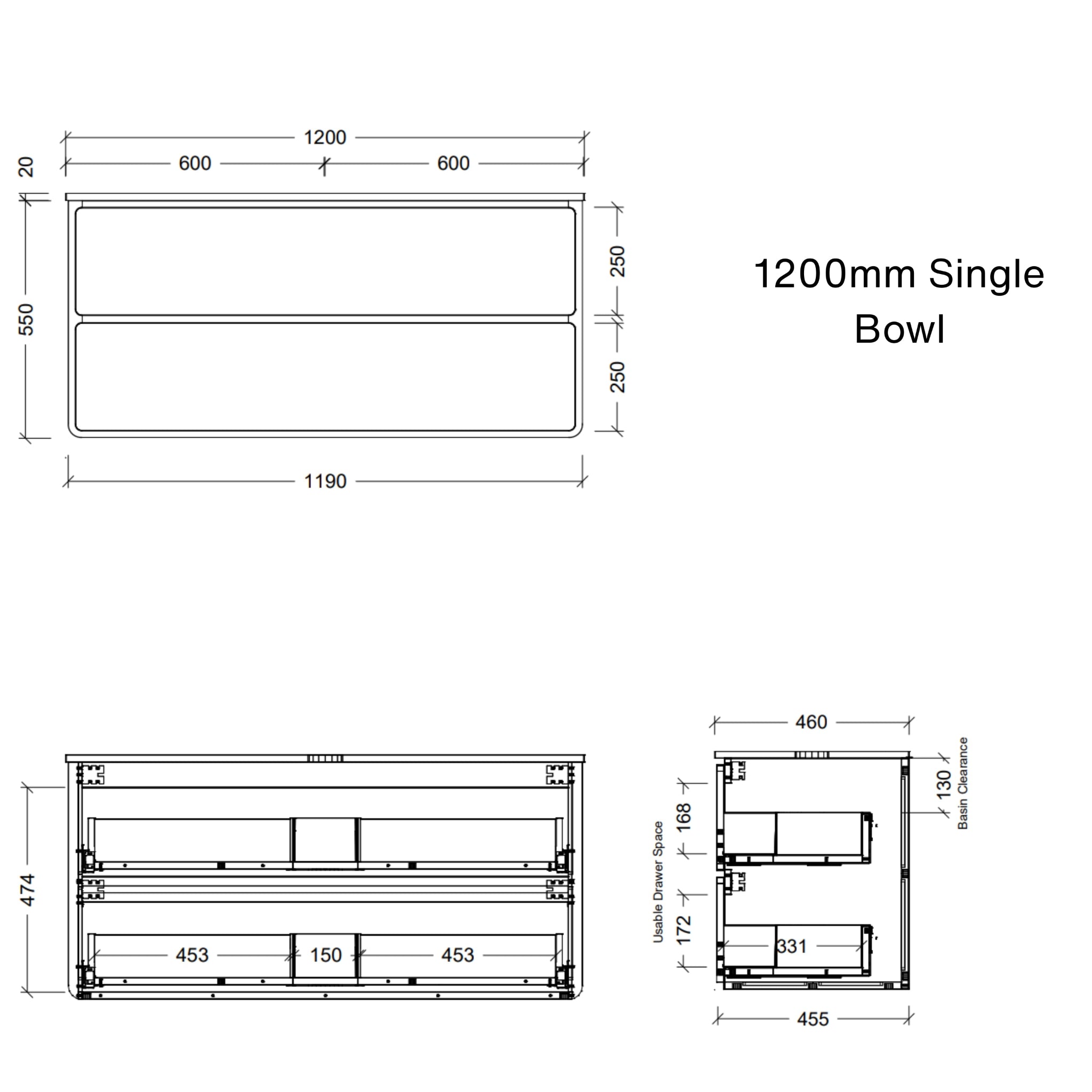 TIMBERLINE COLBY CUSTOM WALL HUNG VANITY (ALL SIZING)