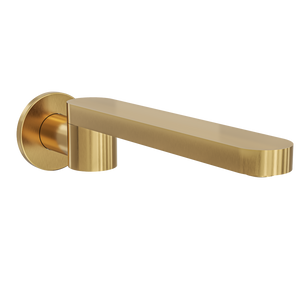 Linsol Corsica S2 Swivel Wall Bath Spout 238mm Brushed Brass - Alternate View