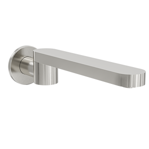 Linsol Corsica S2 Swivel Wall Bath Spout 238mm Brushed Nickel - Alternate View