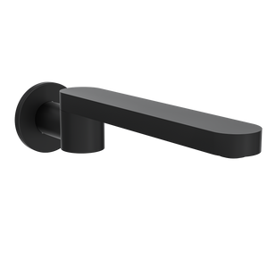 Linsol Corsica S2 Swivel Wall Bath Spout 238mm Matte Black - Alternate View