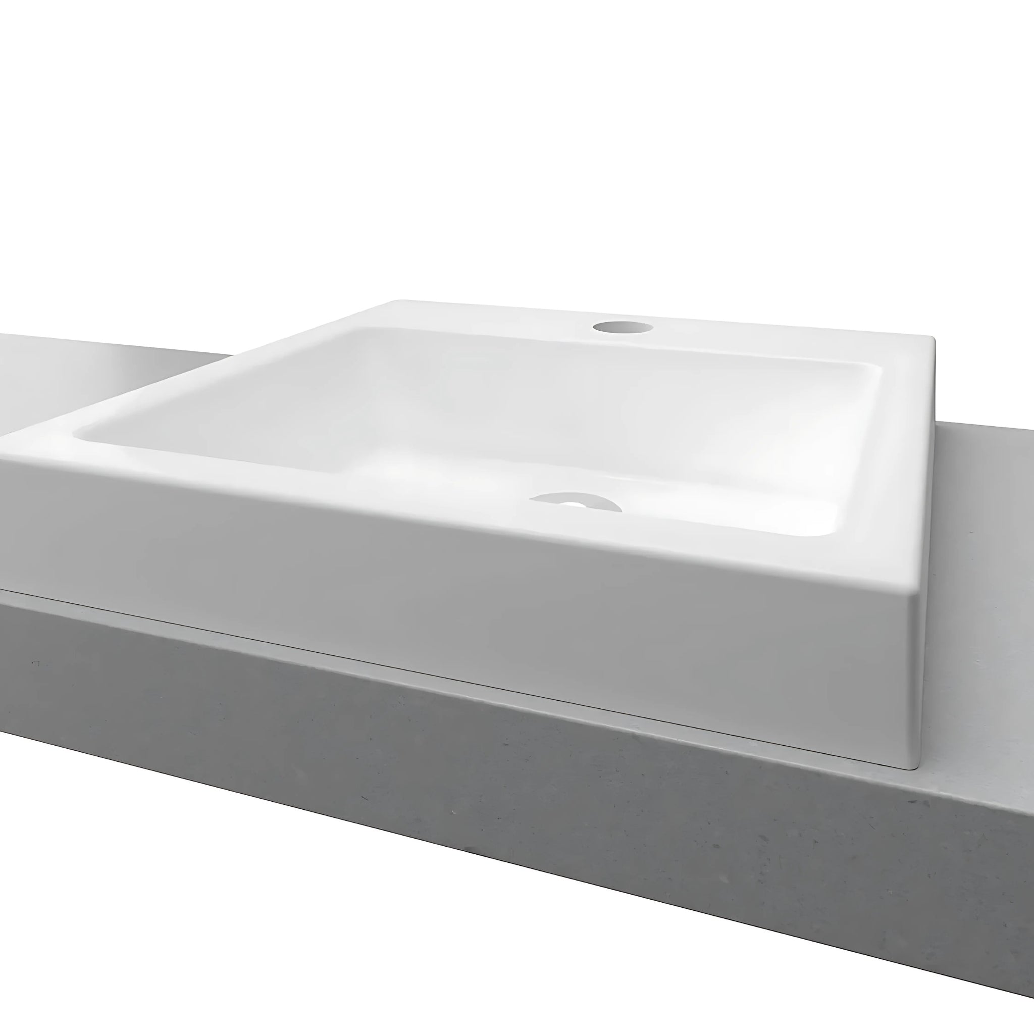 TIMBERLINE COVE GRAND INSET BASIN GLOSS WHITE 460MM
