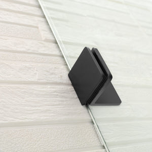 COVEY FRAMELESS WALK IN SINGLE PANEL CURVED CORNER FLUTED / NARROWLINE SHOWER SCREEN MATTE BLACK