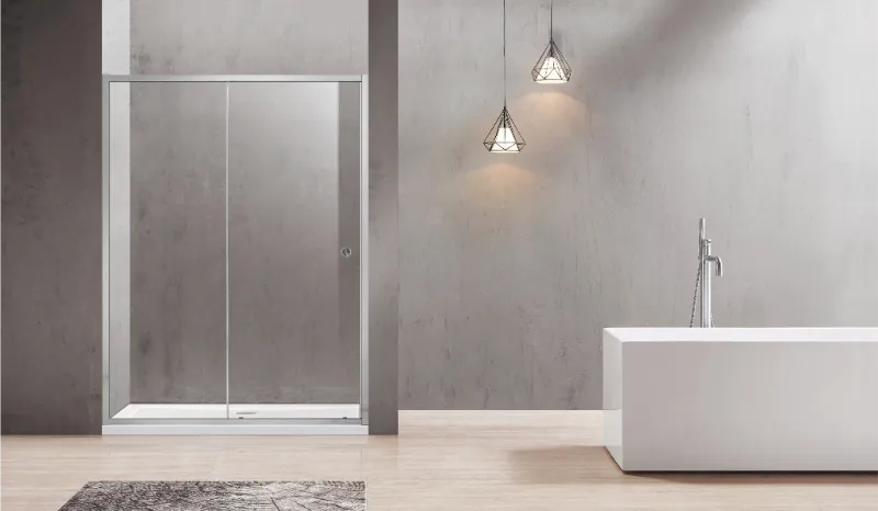 COVEY SEMI-FRAMELESS SINGLE SLIDING DOOR SHOWER SCREEN CHROME