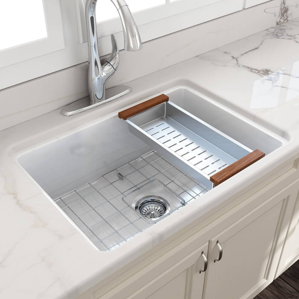 TURNER HASTINGS SINK COLANDER 435MM STAINLESS STEEL