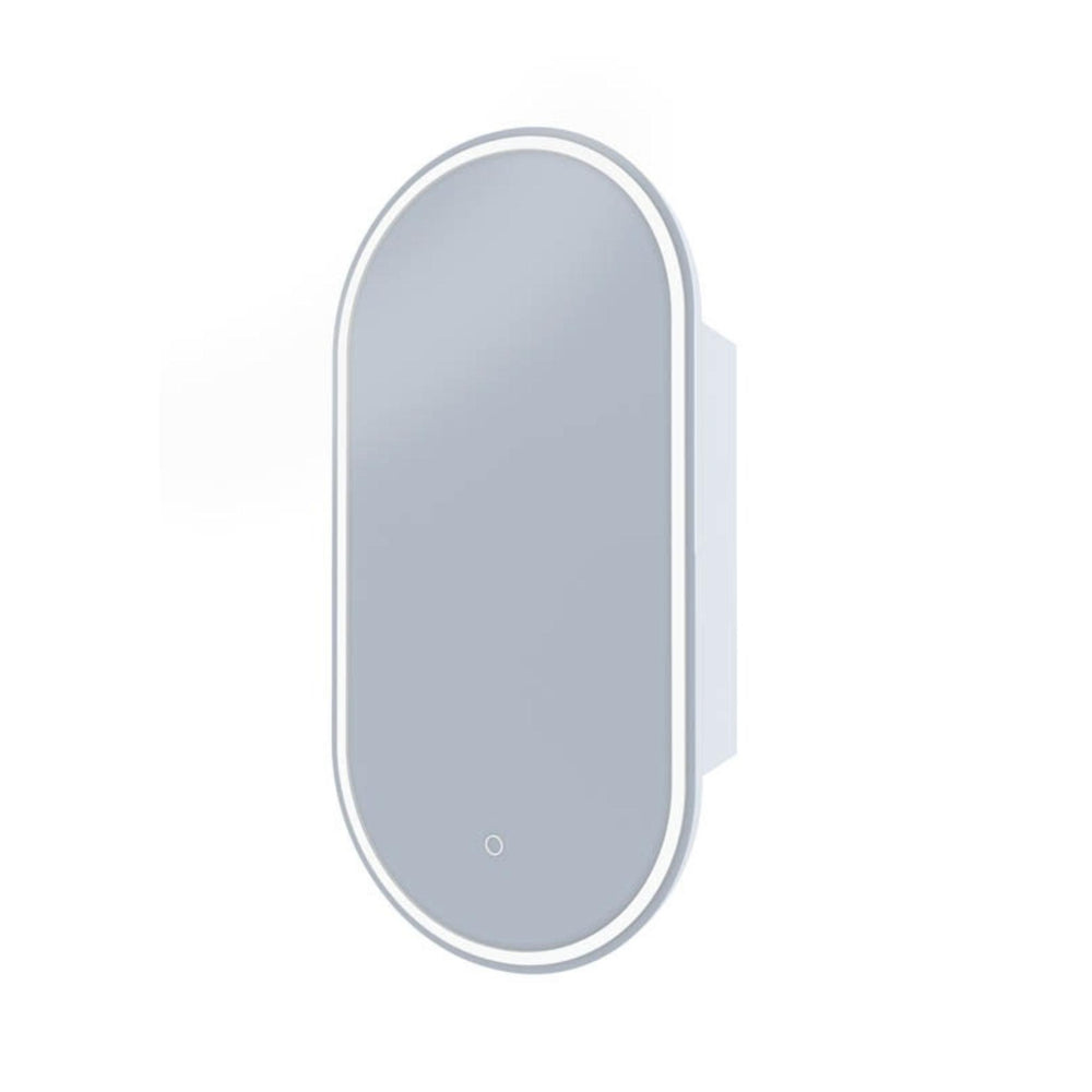 REMER CAPSULE FRAMELESS WHITE LED SHAVING CABINET 450X900MM