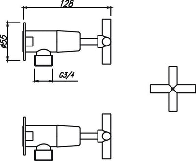 HELLYCAR CROSS WASHING MACHINE SET CHROME