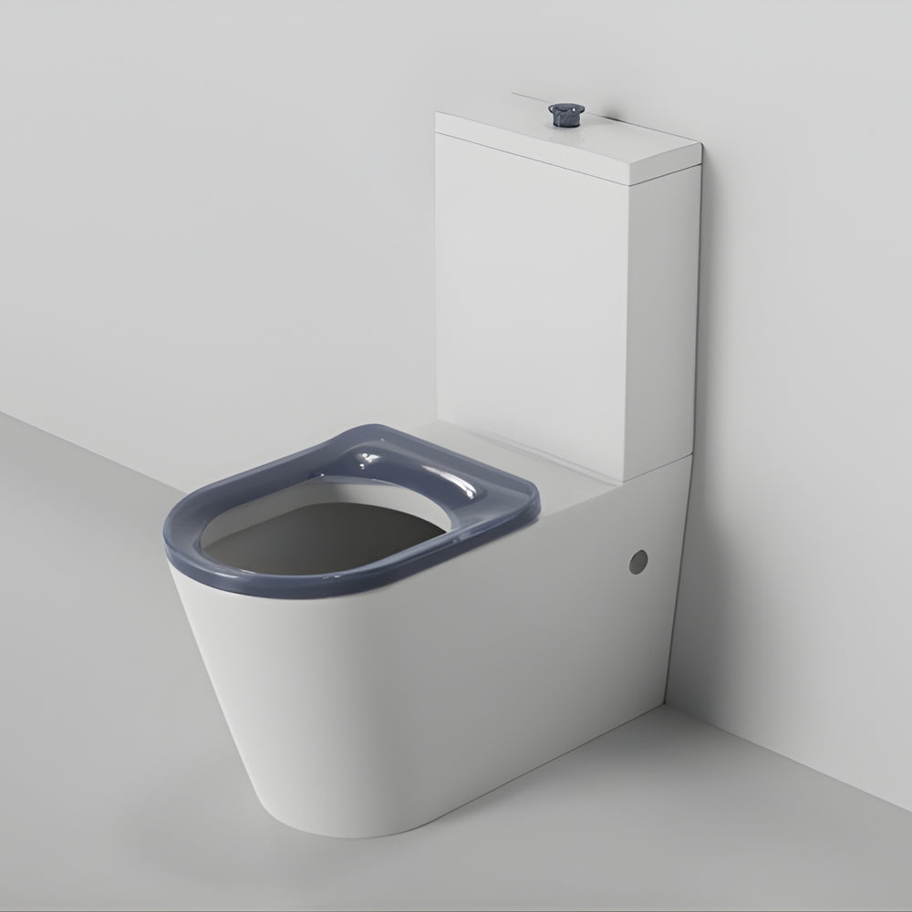ZUMI CARA CARE RIMLESS BACK TO WALL TOILET SUITE GLOSS WHITE