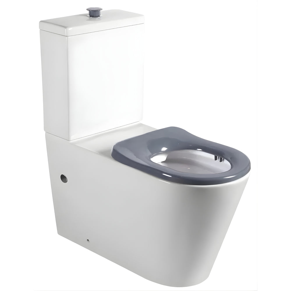 ZUMI CARA CARE RIMLESS BACK TO WALL TOILET SUITE GLOSS WHITE
