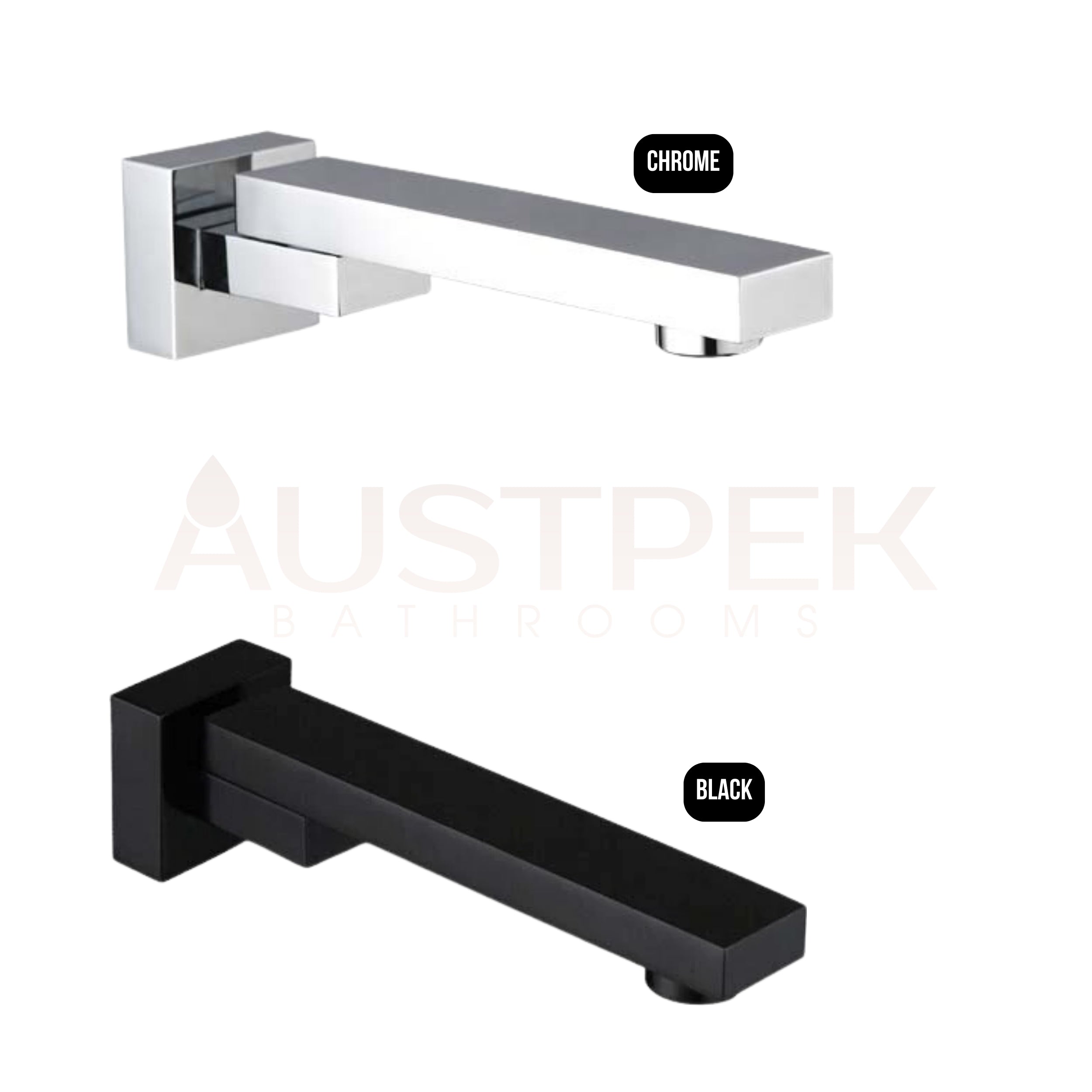 HELLYCAR TONY SWIVEL BATH OUTLET 200MM BLACK