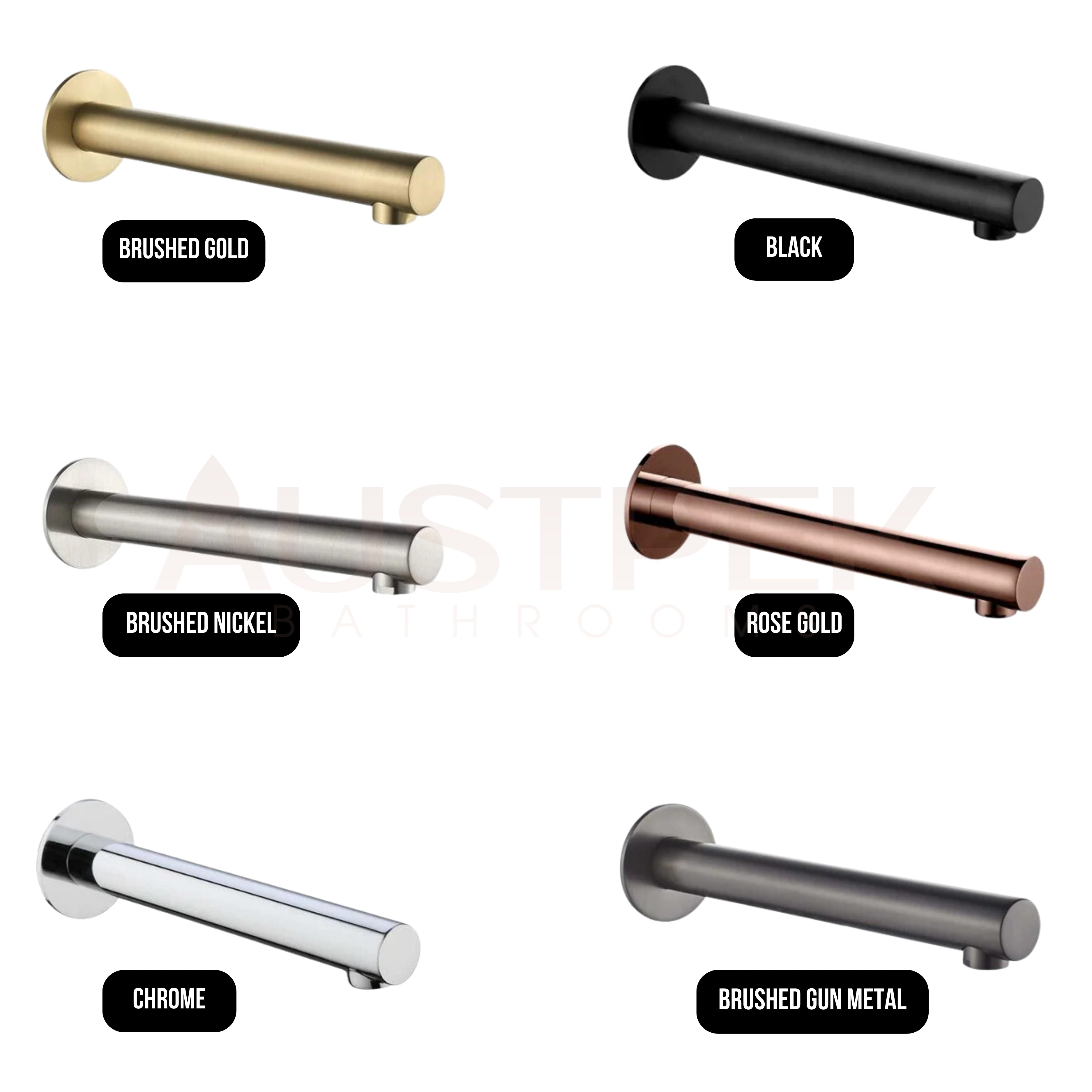 HELLYCAR IDEAL BATH OUTLET 200MM BRUSHED GOLD