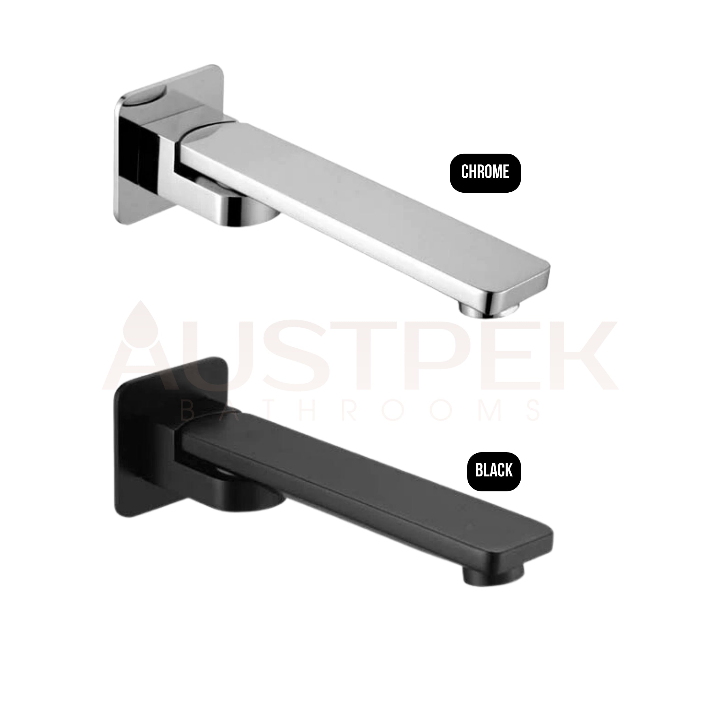 HELLYCAR ELEGANT SWIVEL BATH OUTLET 200MM BLACK