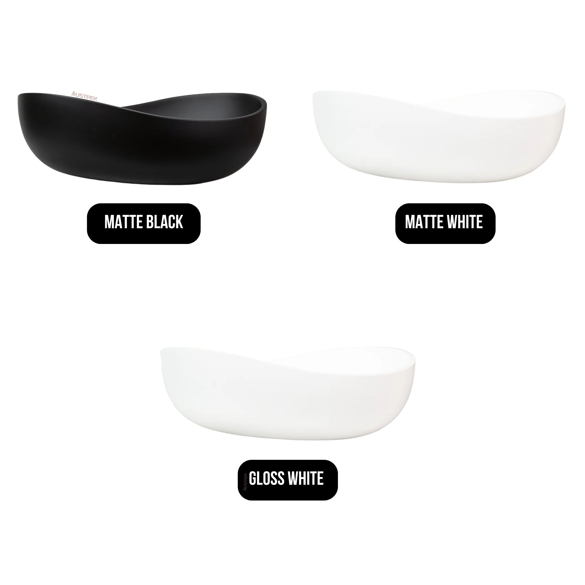 ENFLAIR WAVE OVAL SHAPE ABOVE COUNTER BASIN GLOSS WHITE 600MM
