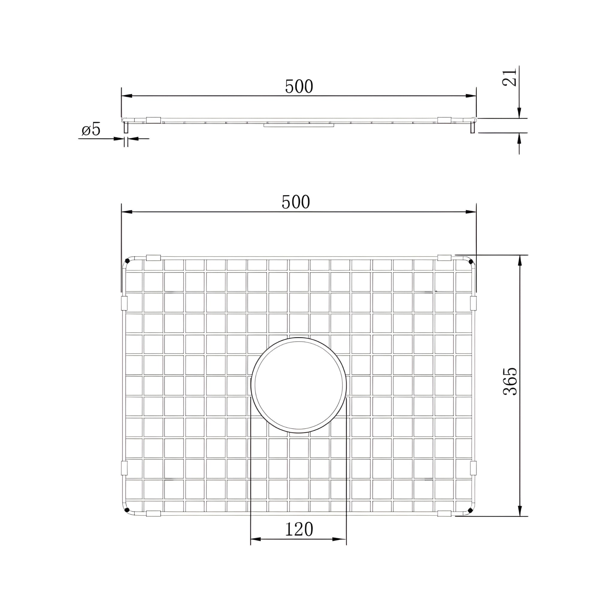 TURNER HASTINGS CUISINE KITCHEN SINK GRID 500MM STAINLESS STEEL