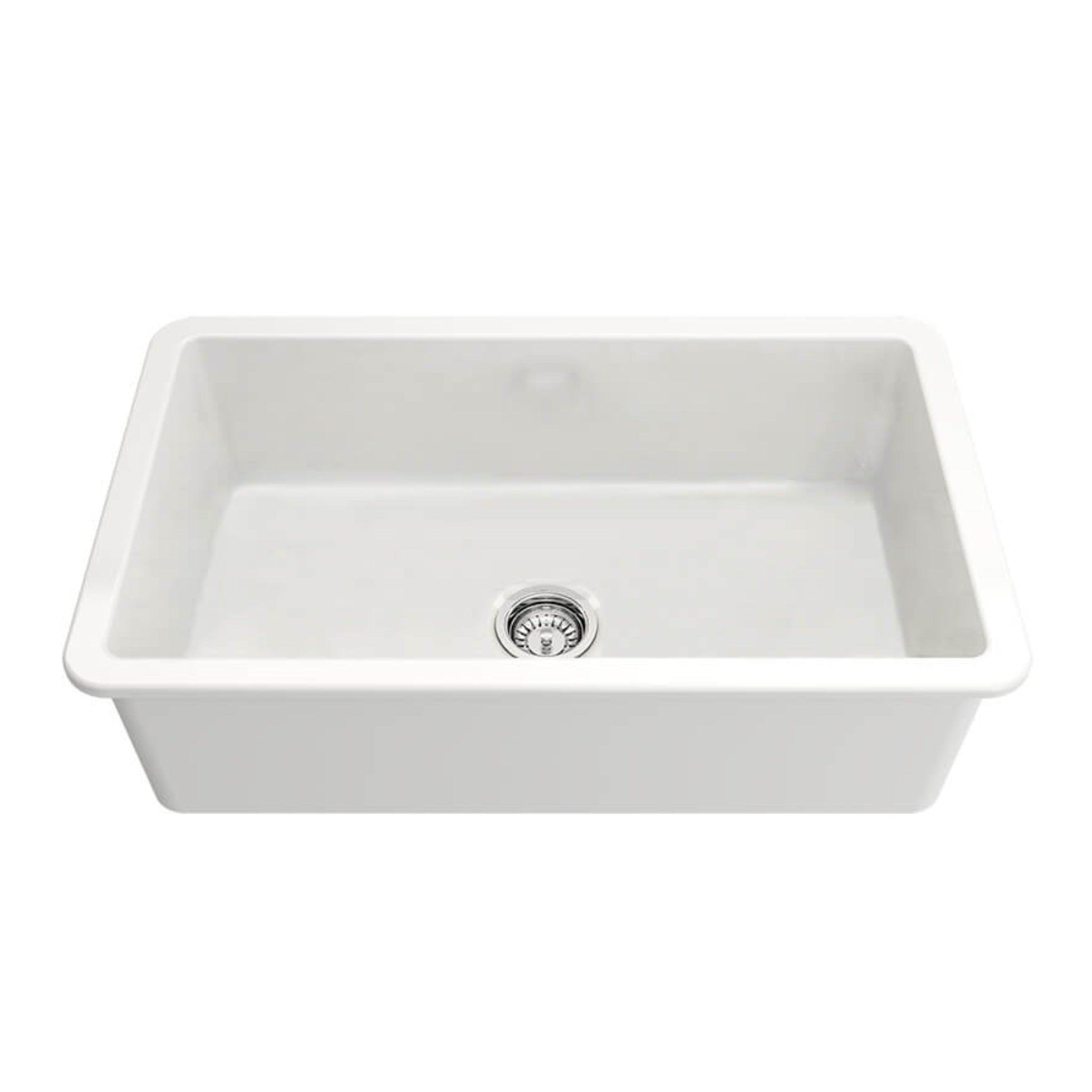 TURNER HASTINGS CUISINE INSET AND UNDERMOUNT FINE FIRECLAY SINK MATTE WHITE 810MM