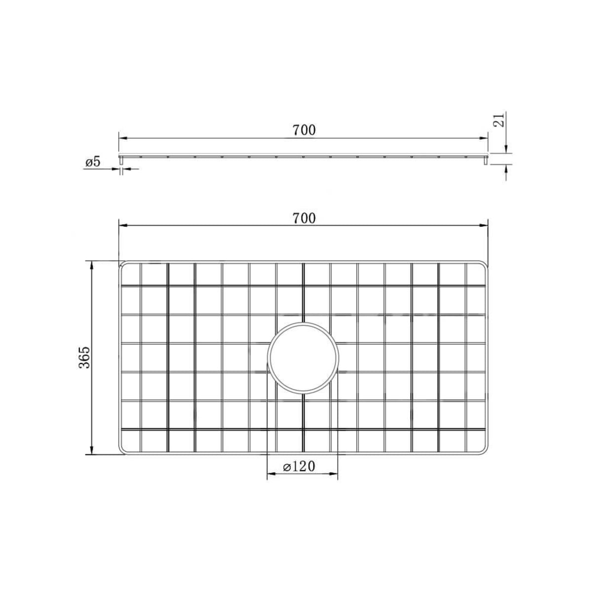 TURNER HASTINGS CUISINE PROTECTIVE SINK GRID 700MM STAINLESS STEEL