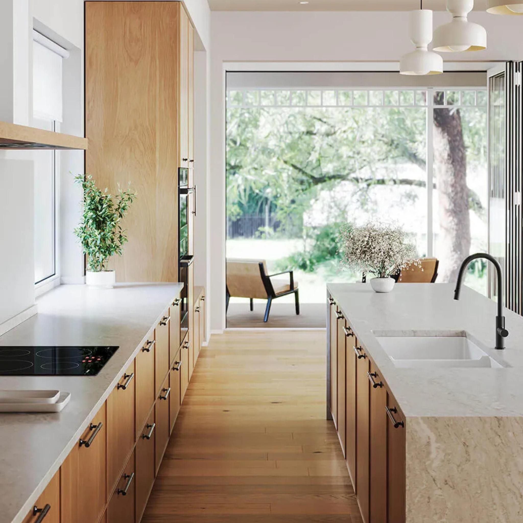 TURNER HASTINGS CUISINE INSET AND UNDERMOUNT FINE FIRECLAY DOUBLE BOWL SINK WITH OVERFLOW MATTE WHITE 940MM