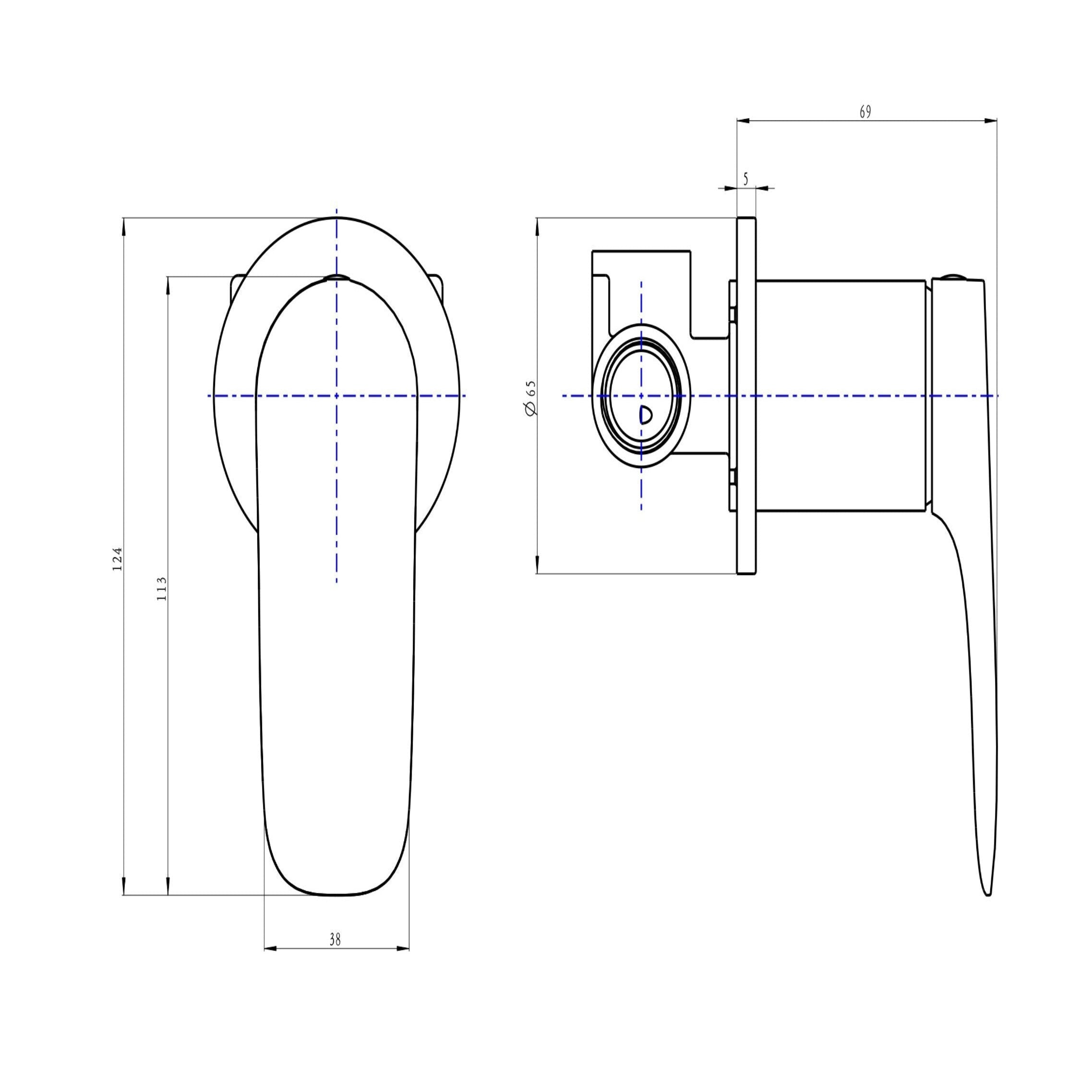 LINSOL CURVA WALL MIXER 124MM BRUSHED BRASS - Lifestyle