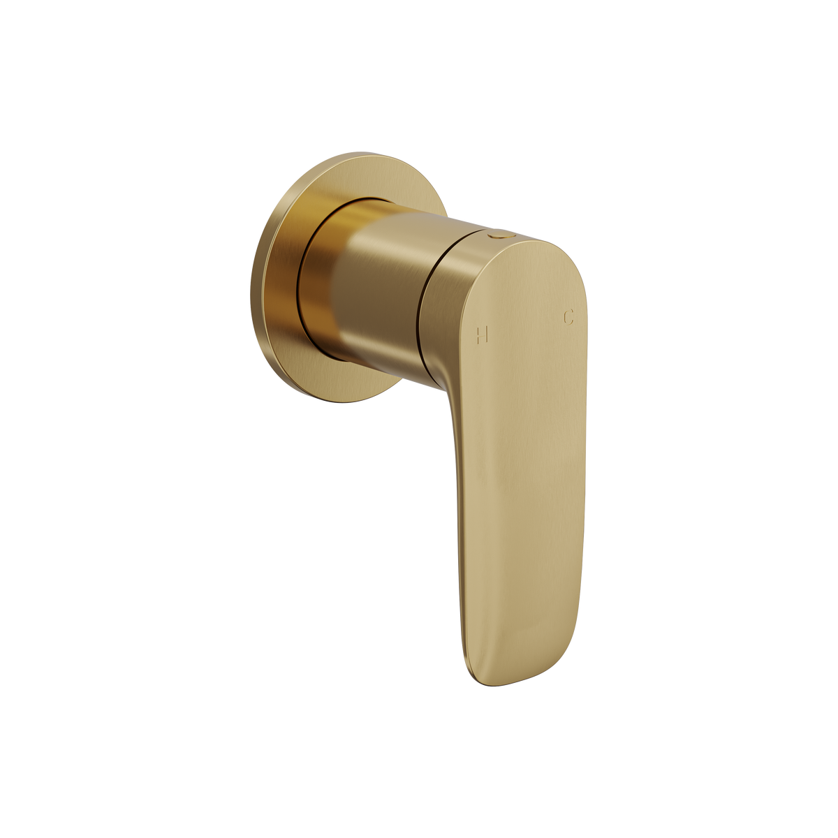 LINSOL CURVA WALL MIXER 124MM BRUSHED BRASS - Alternate View