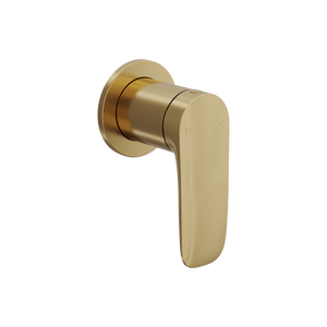 LINSOL CURVA WALL MIXER 124MM BRUSHED BRASS - Alternate View