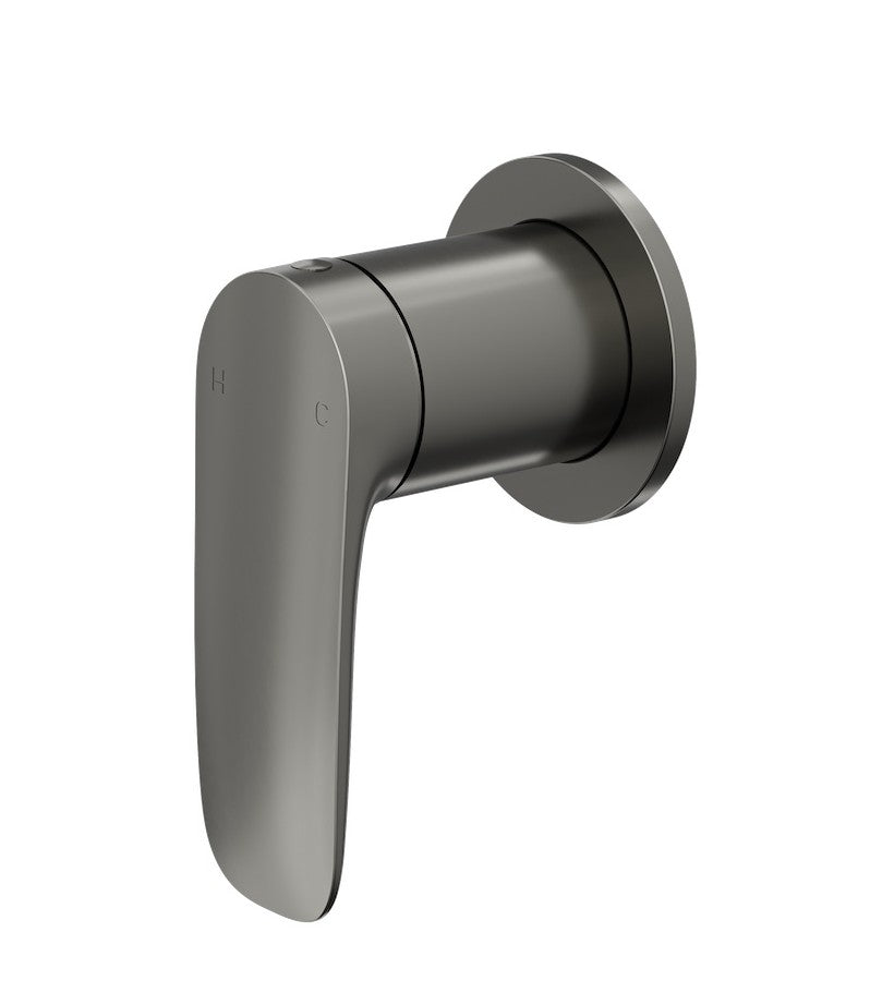 LINSOL CURVA WALL MIXER 124MM GUN METAL