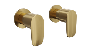 LINSOL CURVA WALL TOP ASSEMBLIES 87MM BRUSHED BRASS - Alternate View
