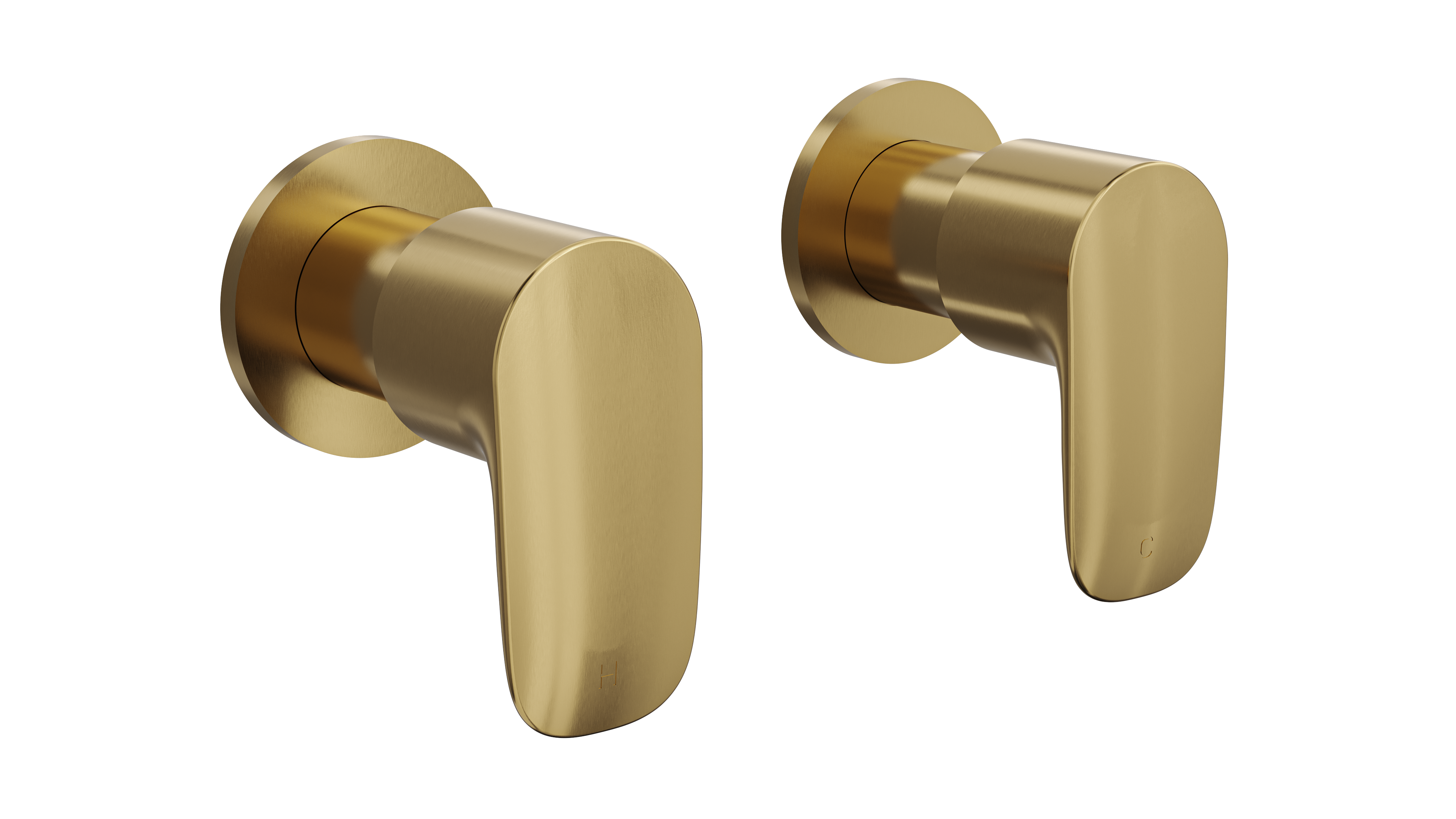 LINSOL CURVA WALL TOP ASSEMBLIES 87MM BRUSHED BRASS - Alternate View