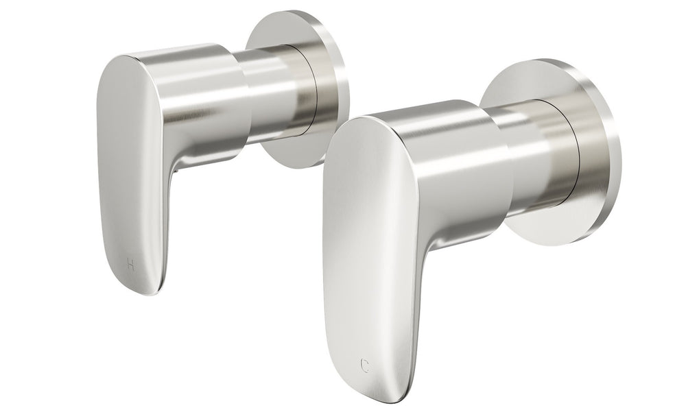 LINSOL CURVA WALL TOP ASSEMBLIES 87MM BRUSHED NICKEL