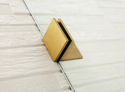 COVEY FIXED PANEL WITH CURVED CORNER BATH SCREEN BRUSHED GOLD