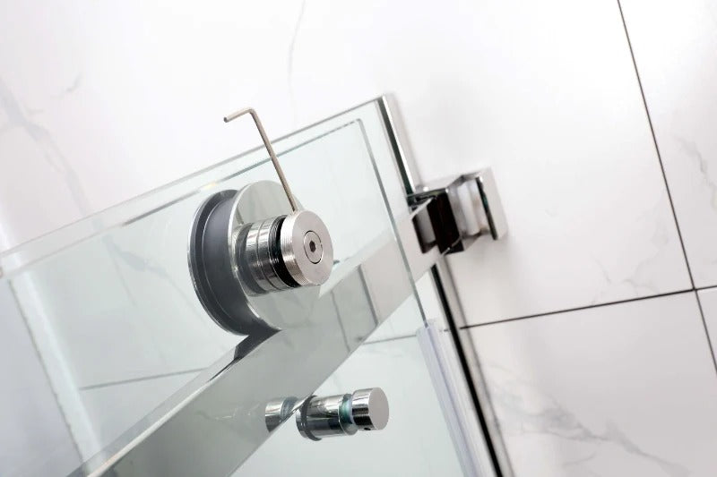 COVEY WALL TO WALL FRAMELESS 3 PANEL SINGLE SLIDING DOOR SHOWER SCREEN CHROME