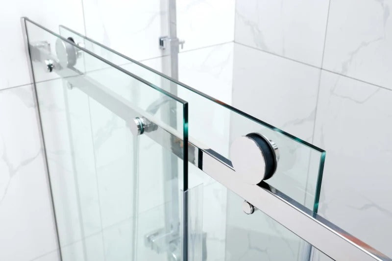 COVEY WALL TO WALL FRAMELESS 3 PANEL SINGLE SLIDING DOOR SHOWER SCREEN CHROME